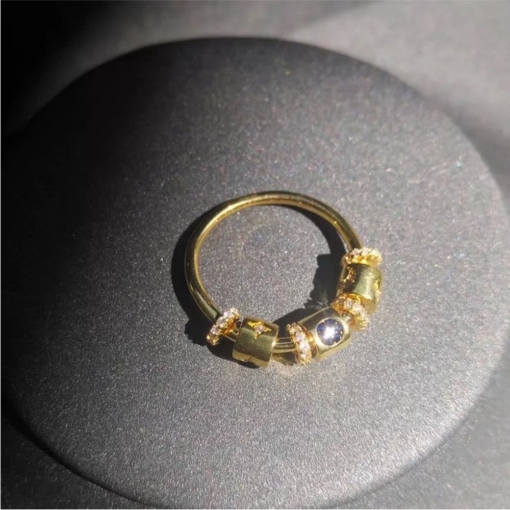 18k Celestial Spinner Ring - Picture 4 of 5